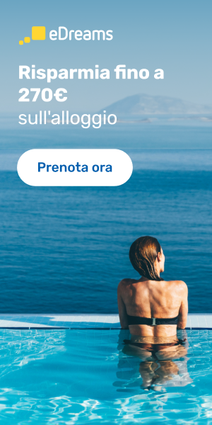 Banner di eDreams per offerte di viaggio